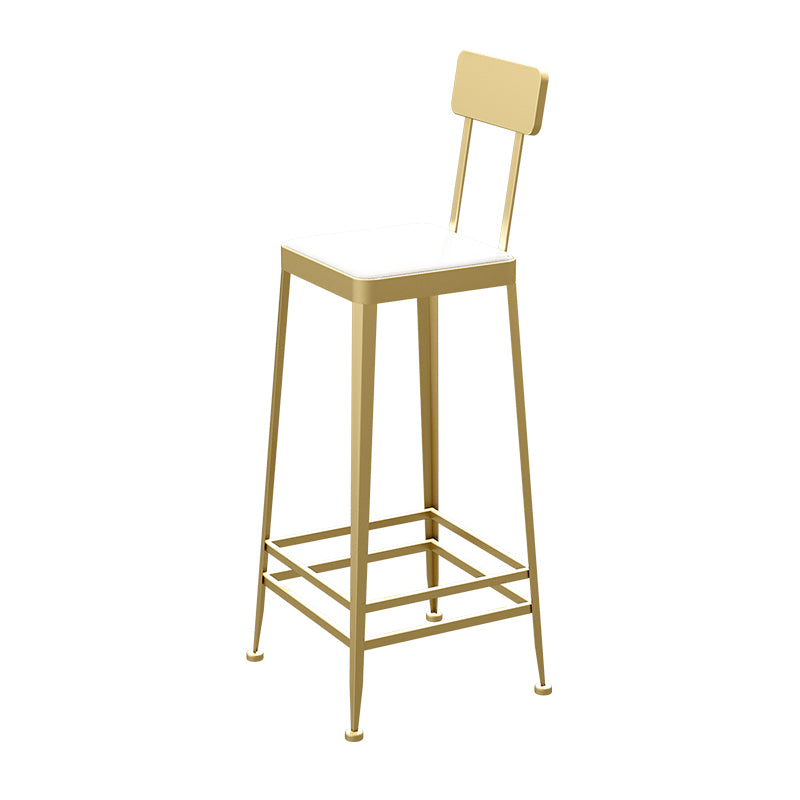 Nordic Style Barstool Indoor Metal 4 Legs Bar Stool for Coffee Shop