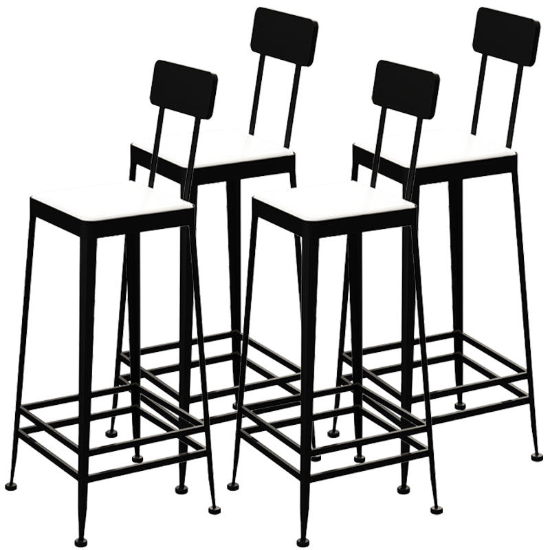 Nordic Style Barstool Indoor Metal 4 Legs Bar Stool for Coffee Shop