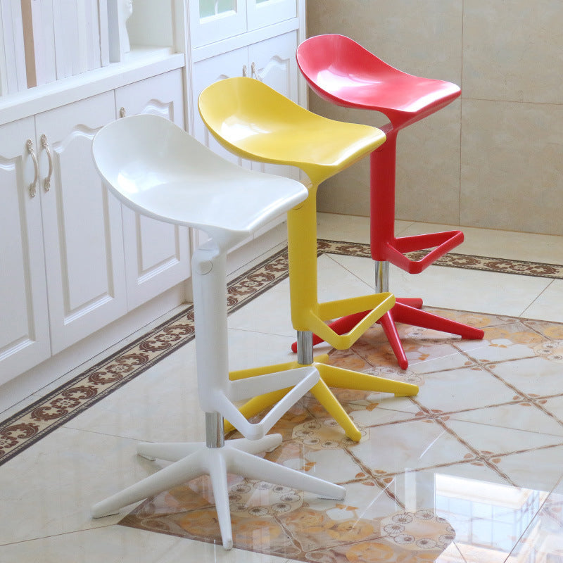 Indoor Modern Plastic Barstool Rotating Lifting Colorful Bar Stool