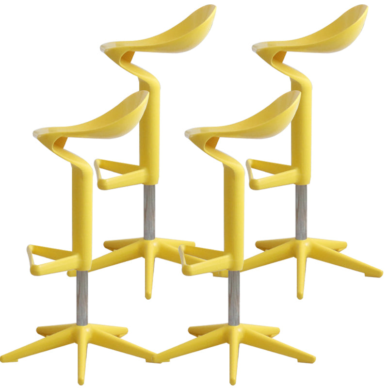 Indoor Modern Plastic Barstool Rotating Lifting Colorful Bar Stool
