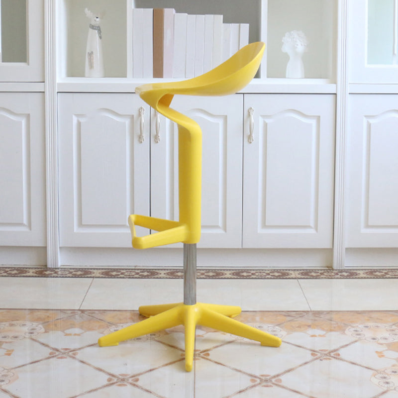 Indoor Modern Plastic Barstool Rotating Lifting Colorful Bar Stool