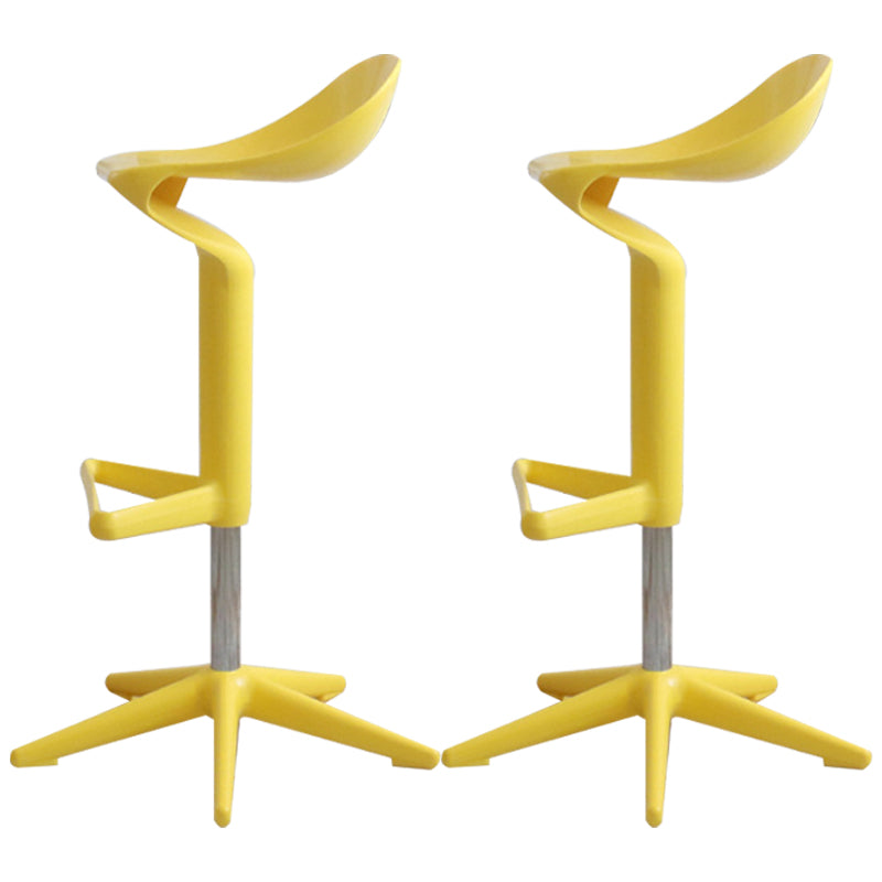Indoor Modern Plastic Barstool Rotating Lifting Colorful Bar Stool
