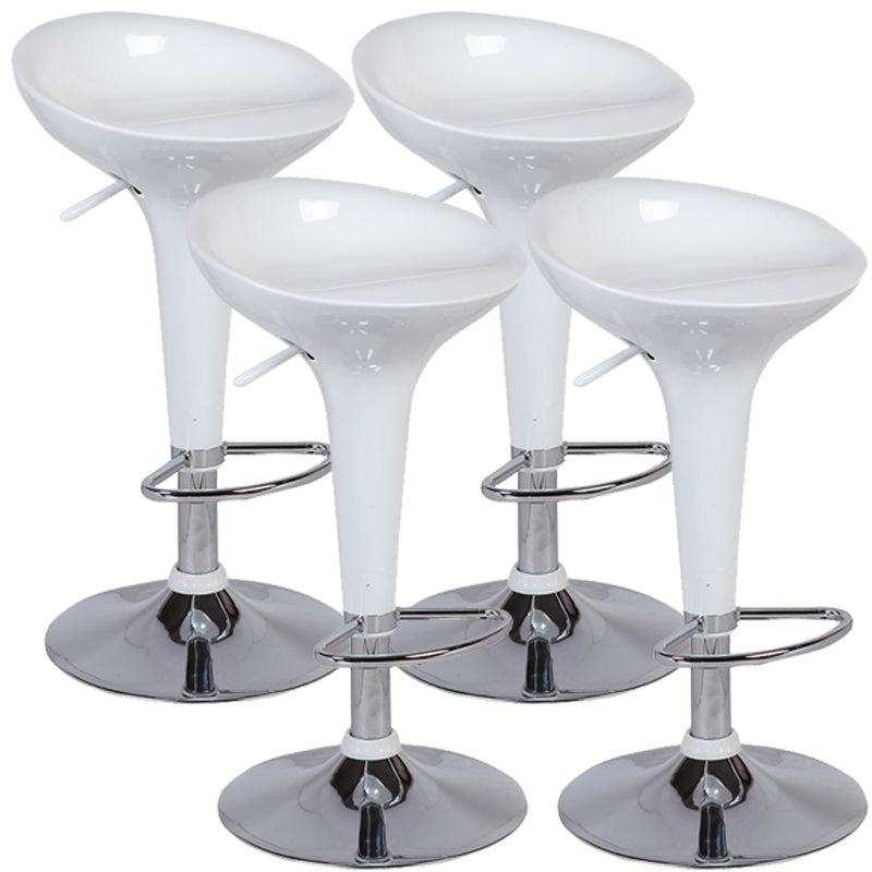 Scandinavian Adjustable Height Counter Stools Metal Bar Stools with Footrest