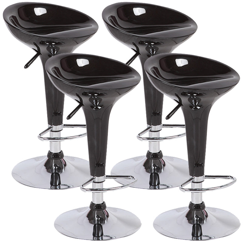 Scandinavian Adjustable Height Counter Stools Metal Bar Stools with Footrest