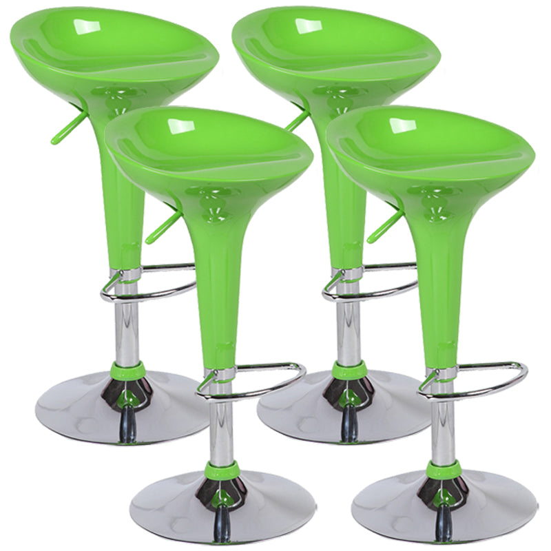 Scandinavian Adjustable Height Counter Stools Metal Bar Stools with Footrest