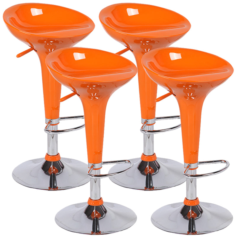 Scandinavian Adjustable Height Counter Stools Metal Bar Stools with Footrest