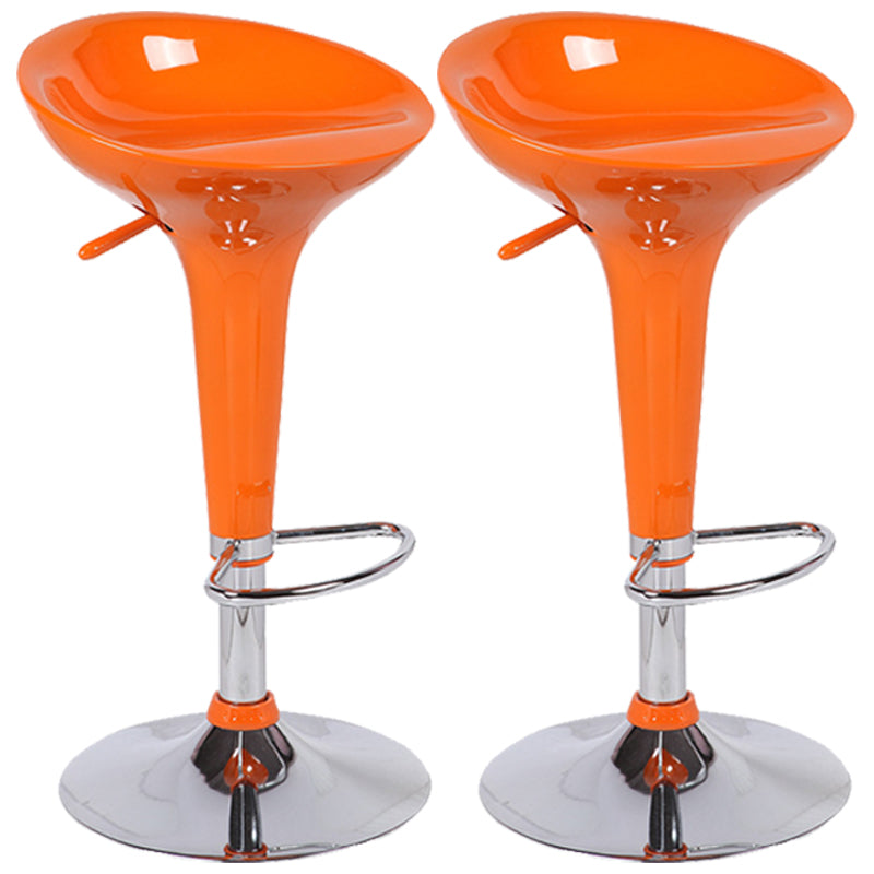 Scandinavian Adjustable Height Counter Stools Metal Bar Stools with Footrest
