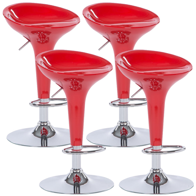 Scandinavian Adjustable Height Counter Stools Metal Bar Stools with Footrest