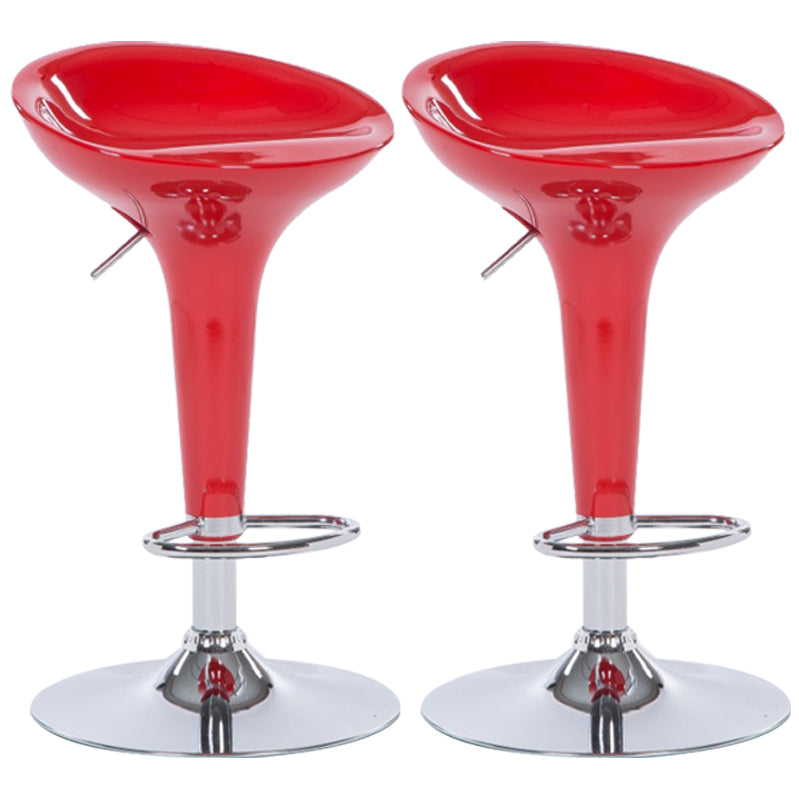 Scandinavian Adjustable Height Counter Stools Metal Bar Stools with Footrest