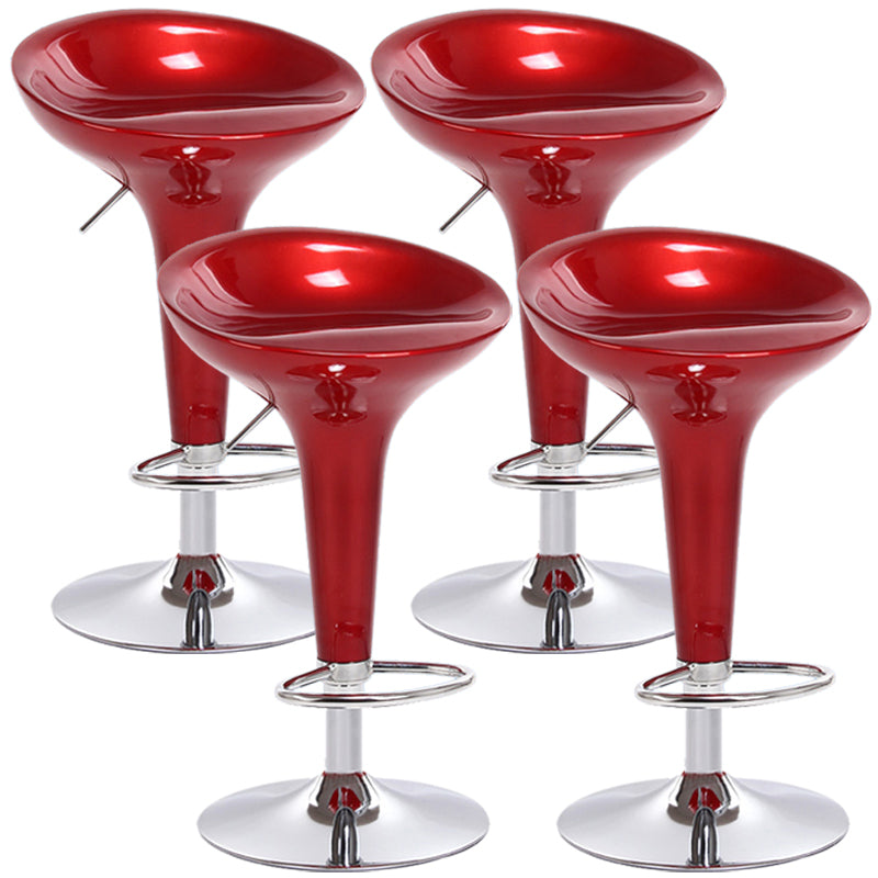 Scandinavian Adjustable Height Counter Stools Metal Bar Stools with Footrest
