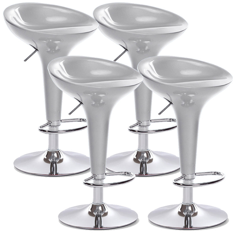Scandinavian Adjustable Height Counter Stools Metal Bar Stools with Footrest