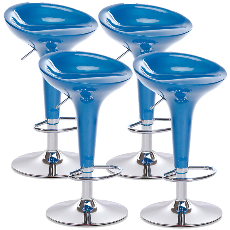 Scandinavian Adjustable Height Counter Stools Metal Bar Stools with Footrest