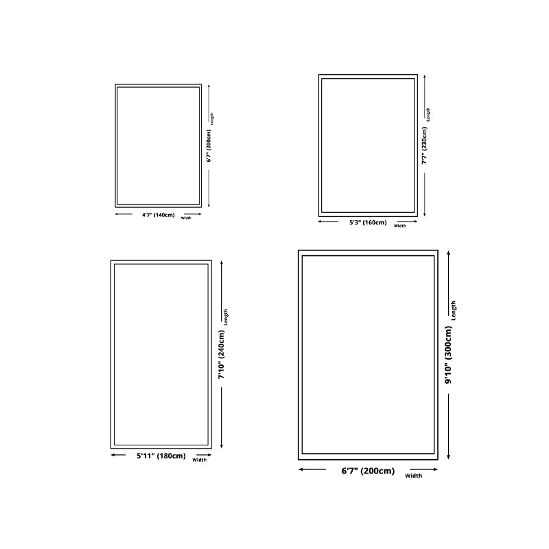 Color Block Line Carpet Indoor Rug Stain Resistant Anti-Slip Pet Friendly Rug for Home