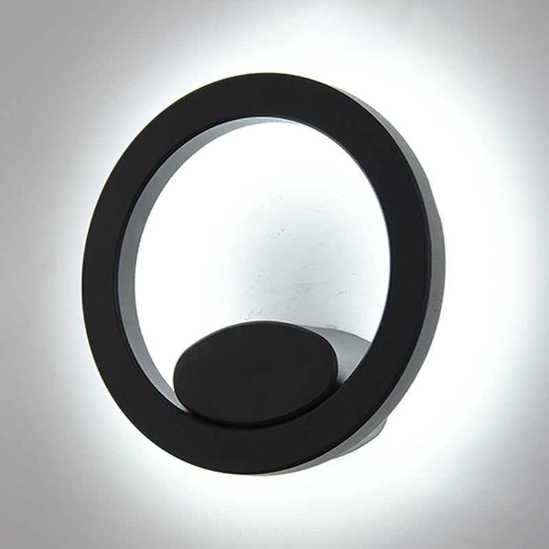 Geometrische Form Metallwandbeleuchtung moderner Stil Einleichter Wandhalterung in Schwarz