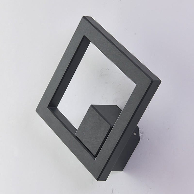 Geometrische Form Metallwandbeleuchtung moderner Stil Einleichter Wandhalterung in Schwarz