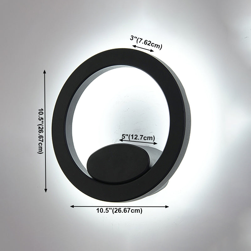 Geometrische Form Metallwandbeleuchtung moderner Stil Einleichter Wandhalterung in Schwarz
