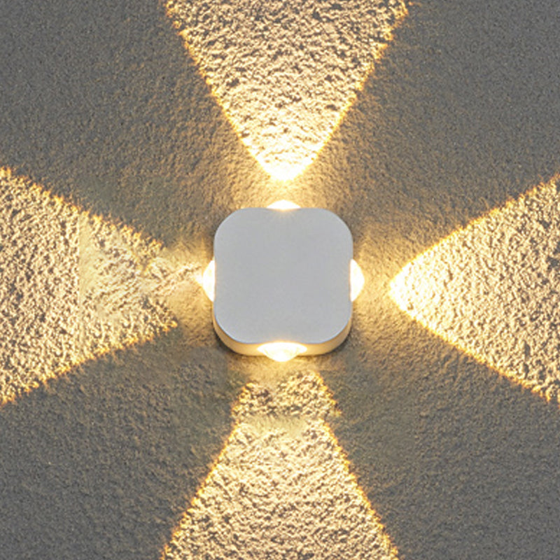Quadratische Form Metallwandbeleuchtung moderner Stil Multi -Lichter Wandmontagebeleuchtung