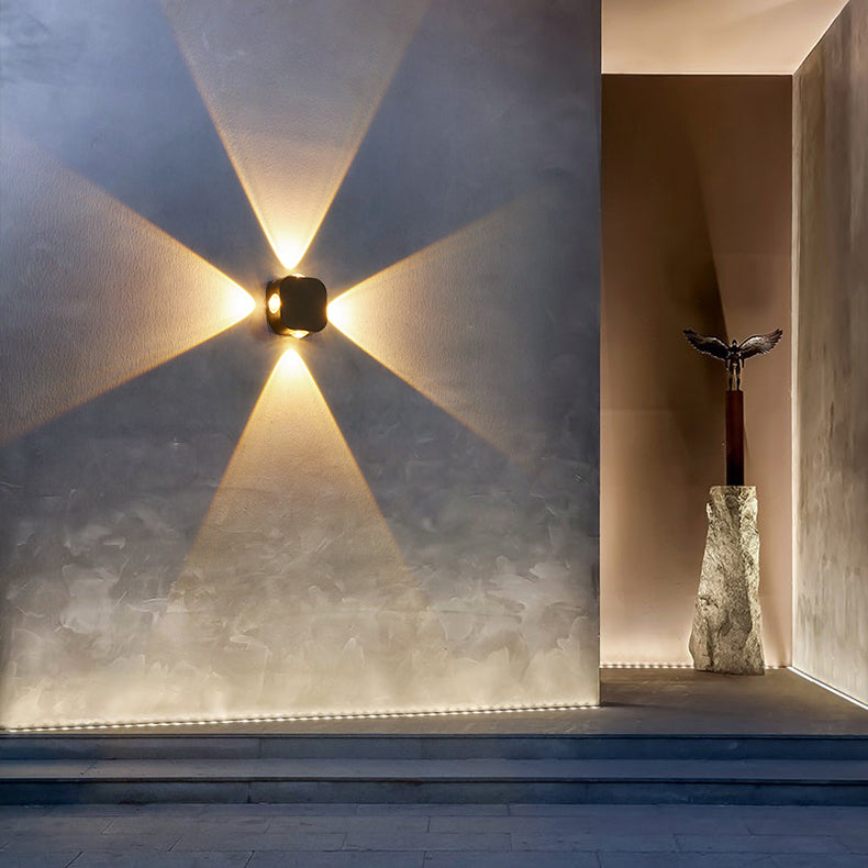 Quadratische Form Metallwandbeleuchtung moderner Stil Multi -Lichter Wandmontagebeleuchtung