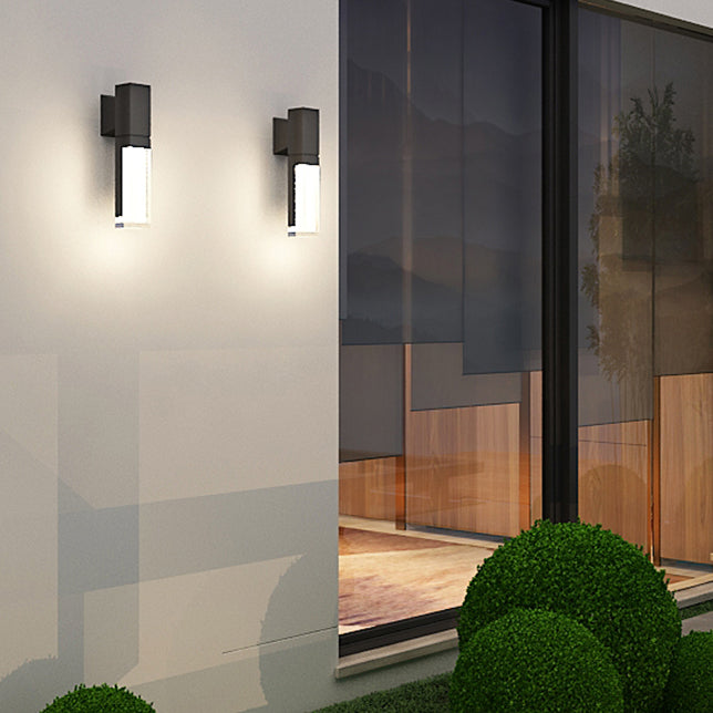 Quadratische Form Metallwandbeleuchtung moderne Multi -Leuchten -Wandmontagebeleuchtung in Schwarz