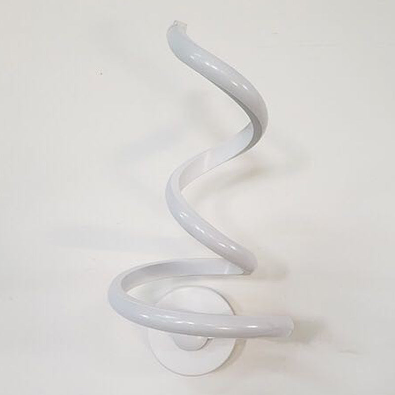 Lámpara de pared espiral de estilo moderno 1 accesorios de iluminación de pared de luz en acabado blanco