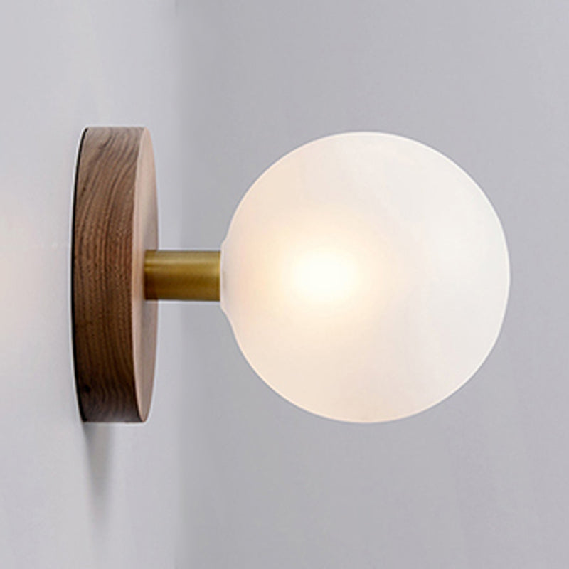 Moderne Stil Globus Wandlampen Holz 1 Lichtwandbeleuchtung Armaturen