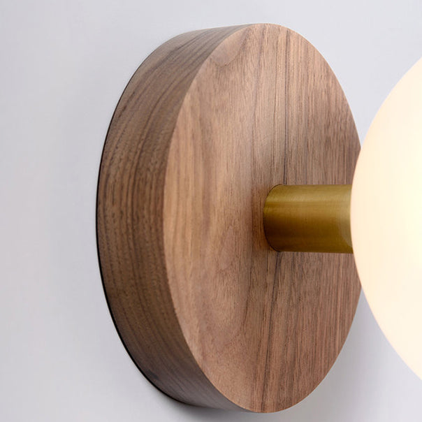 Moderne Stil Globus Wandlampen Holz 1 Lichtwandbeleuchtung Armaturen