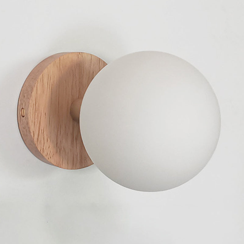 Moderne Stil Globus Wandlampen Holz 1 Lichtwandbeleuchtung Armaturen