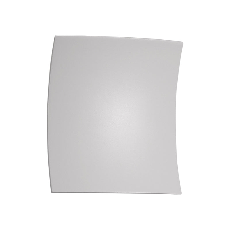 1 Light Metal Wall Light Modern Style Square Shape Wall Mount Light Fixture in White