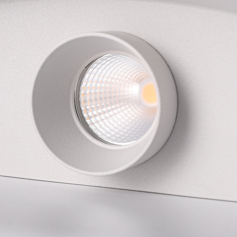 1 Light Metal Wall Light Modern Style Square Shape Wall Mount Light Fixture in White