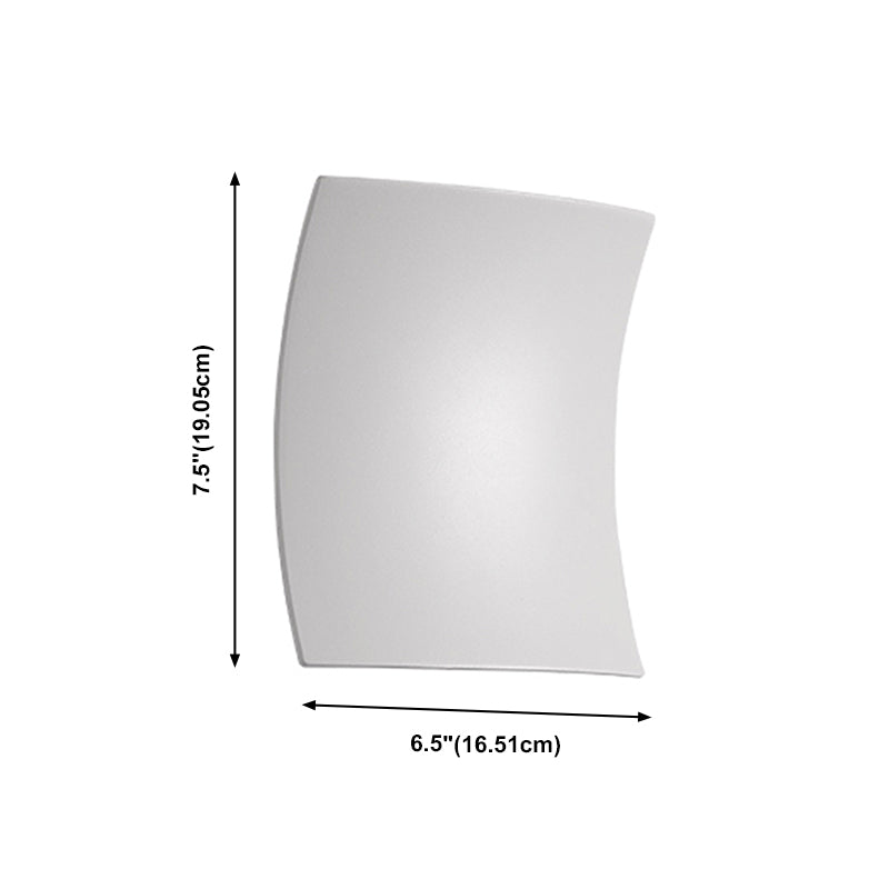 1 Light Metal Wall Light Modern Style Square Shape Wall Mount Light Fixture in White