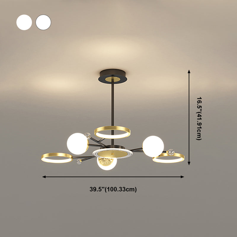 Black and Gold Hanging Pendant Lights Contemporary Glass Hanging Lamps