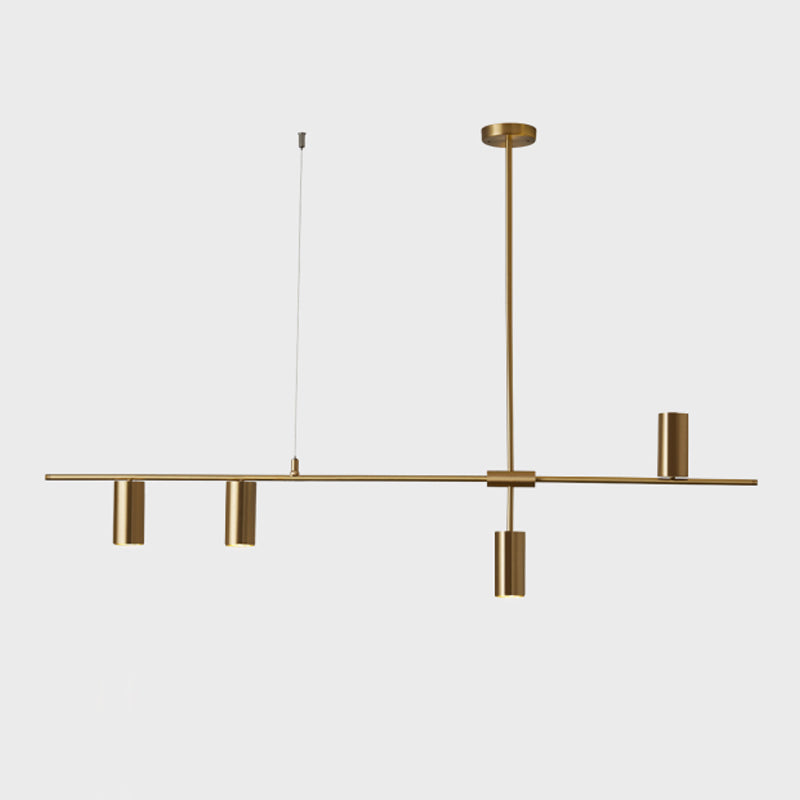 Cylinder Island Pendant Lights Contemporary Kitchen Island Lighting with Metal Shade