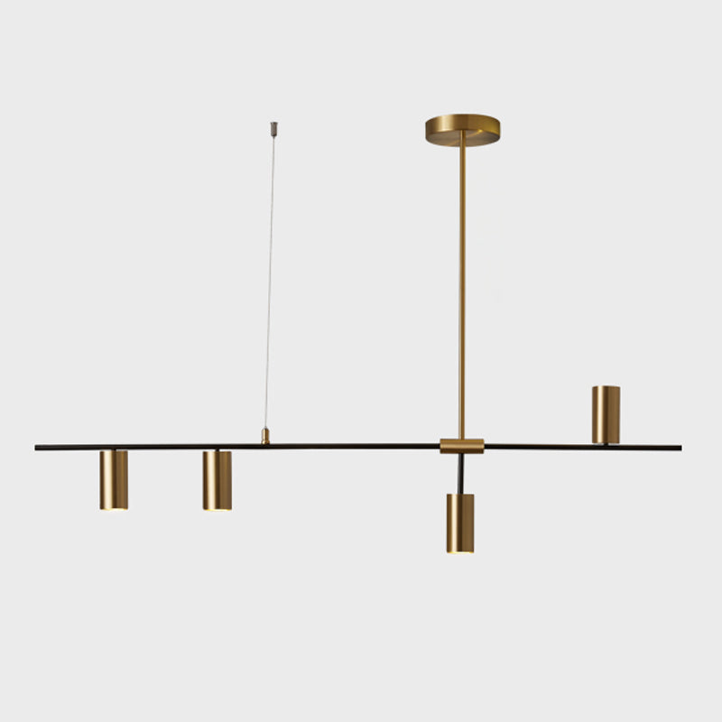 Cylinder Island Pendant Lights Contemporary Kitchen Island Lighting with Metal Shade