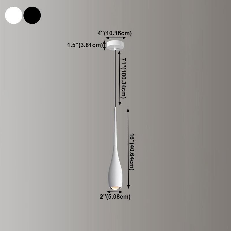 Aluminium nordique moderne suspendu plafonnier mini-pendentif éclairage pour chambre à coucher