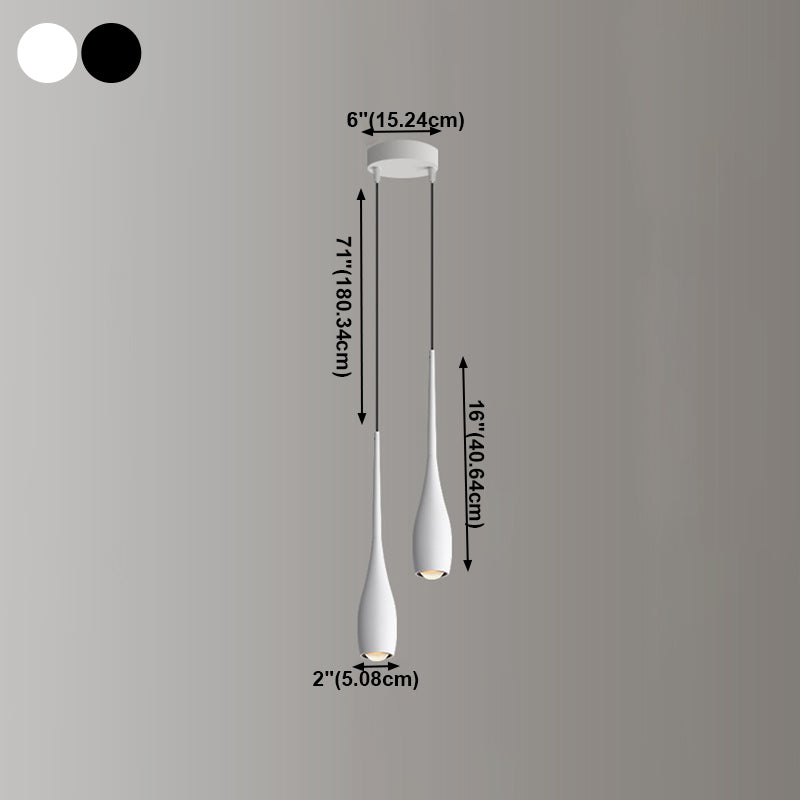 Aluminium nordique moderne suspendu plafonnier mini-pendentif éclairage pour chambre à coucher