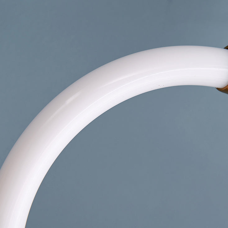 1-Light LED Circle Suspended Lighting Fixture Gold Pendant Light Kit for Bedroom