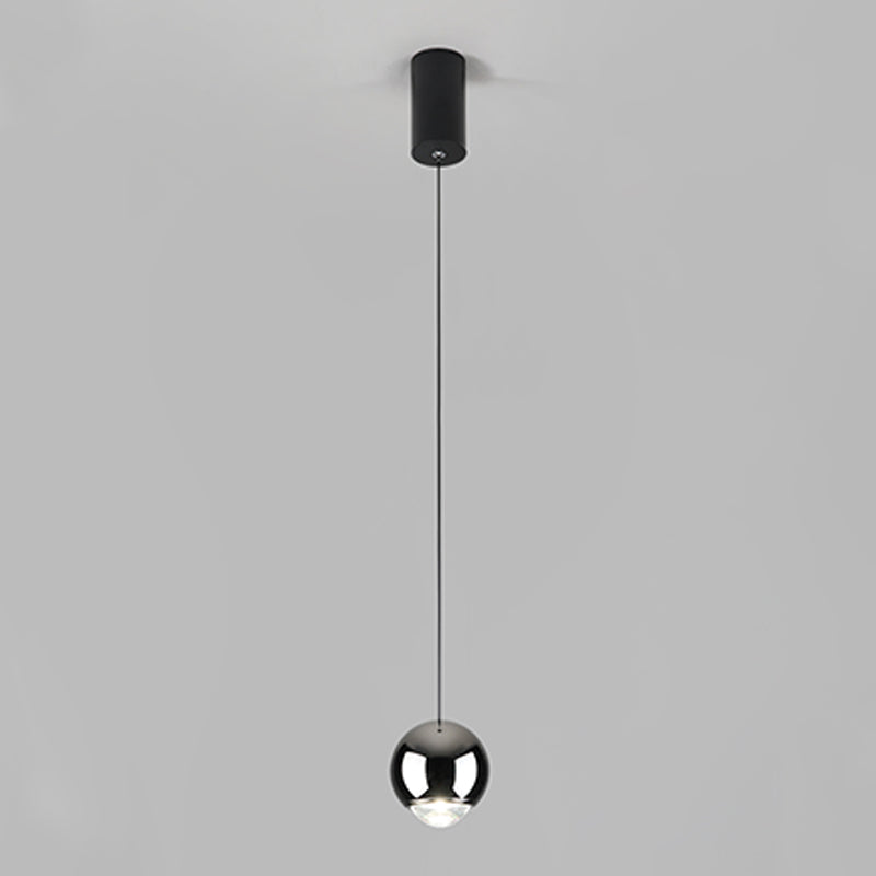 Modern Style Spherical Shape Hanging Light Metal 1 Light Pendant Lamp for Bedroom
