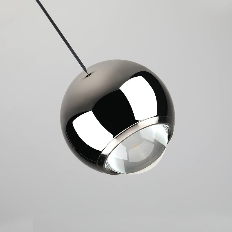 Modern Style Spherical Shape Hanging Light Metal 1 Light Pendant Lamp for Bedroom