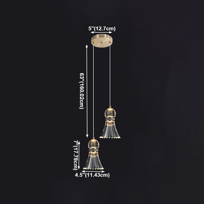 Acrylic Down Lighting Pendant Contemporary Badminton Hanging Light for Bedroom