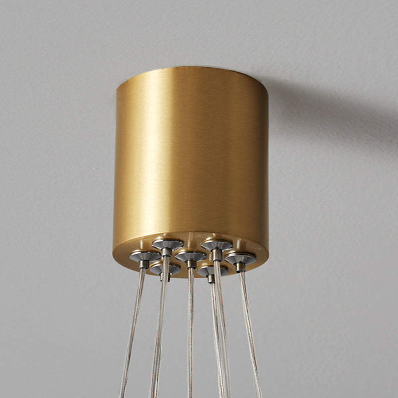 Moderne modische Globus Hanging Lampe Kupfer Innenheizlicht mit weißem Glasschatten