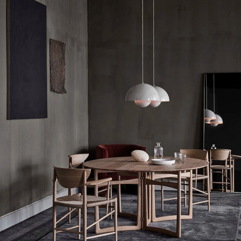 Modern Nordic Geometric Pendant Light Wrought Iron Macaron Hanging Lamp for Interior Spaces