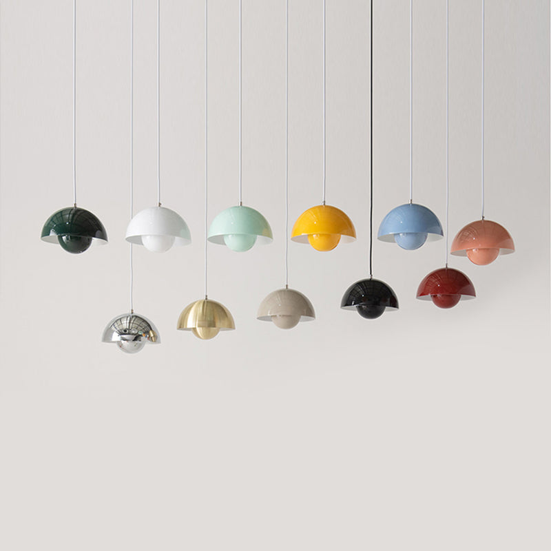 Modern Nordic Geometric Pendant Light Wrought Iron Macaron Hanging Lamp for Interior Spaces