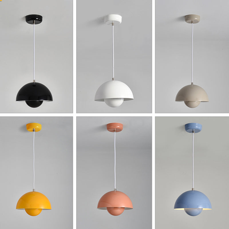 Modern Nordic Geometric Pendant Light Wrought Iron Macaron Hanging Lamp for Interior Spaces