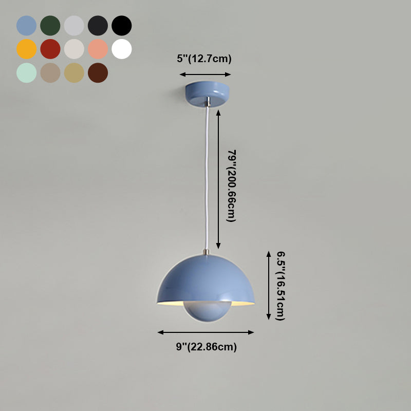 Modern Nordic Geometric Pendant Light Wrought Iron Macaron Hanging Lamp for Interior Spaces