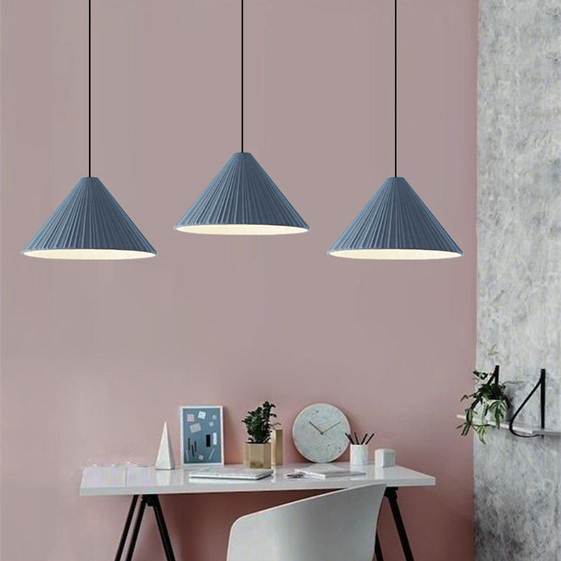 Macaron artistique moderne pendant lampe à la lampe effilée pour les espaces intérieurs