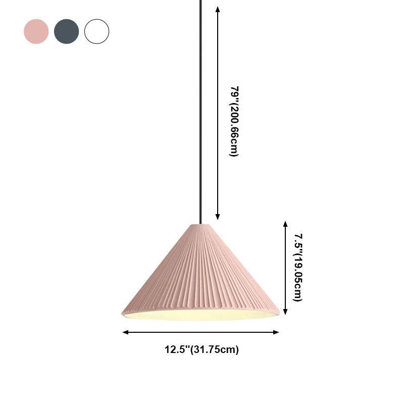 Macaron artistique moderne pendant lampe à la lampe effilée pour les espaces intérieurs