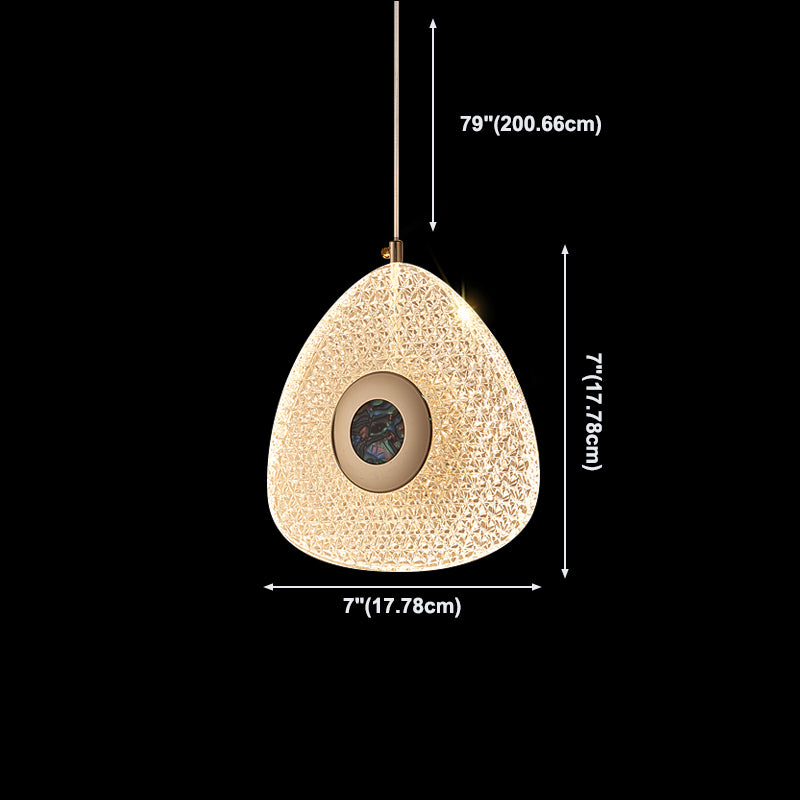Luminaires suspendus en or lampe de suspension simplicité avec une teinte acrylique claire