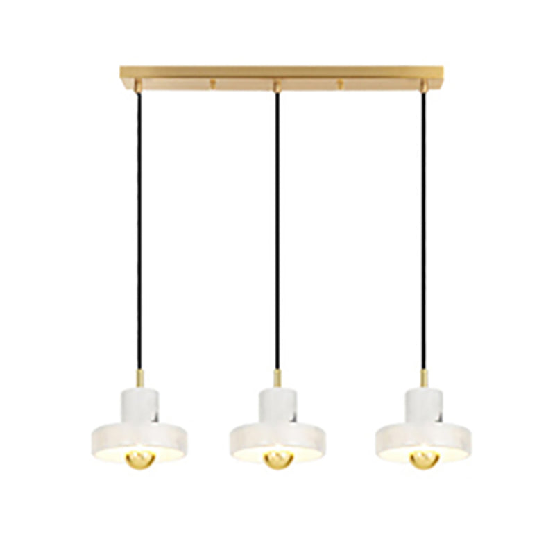 Faut de goutte en forme de grange en marbre Minimaliste d'éclairage en suspension blanc