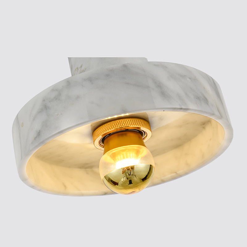 Faut de goutte en forme de grange en marbre Minimaliste d'éclairage en suspension blanc