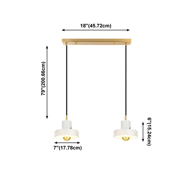 Faut de goutte en forme de grange en marbre Minimaliste d'éclairage en suspension blanc